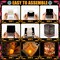 Day of The Dead Decorations 24pcs Sugar Skull Paper Candles Holders Boxes with 24 Flameless LED Tea Lights Candles Dia De Muertos Decorations Supplies